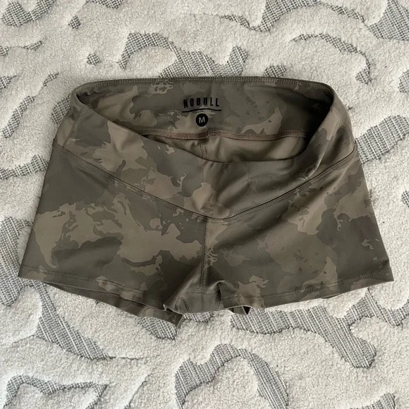 NOBULL Women's Athletic Camo Shorts - Olive - Picture 1 of 2
